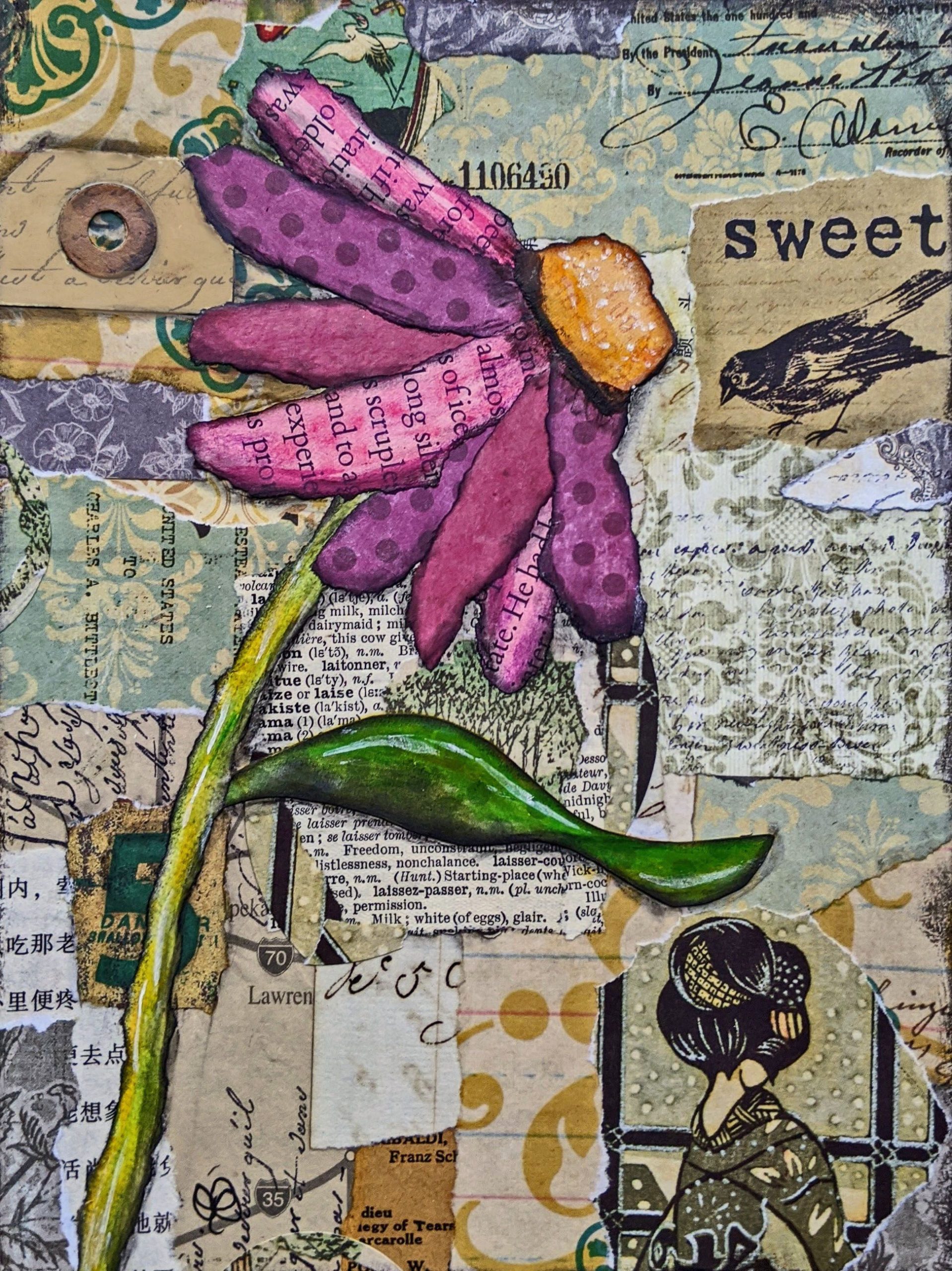Collage Flower | Mixed Media Art Projects, Collage Art Projects, Paper ... within From Inspiration to Reality Crafting Stunning Collage Wall Art
