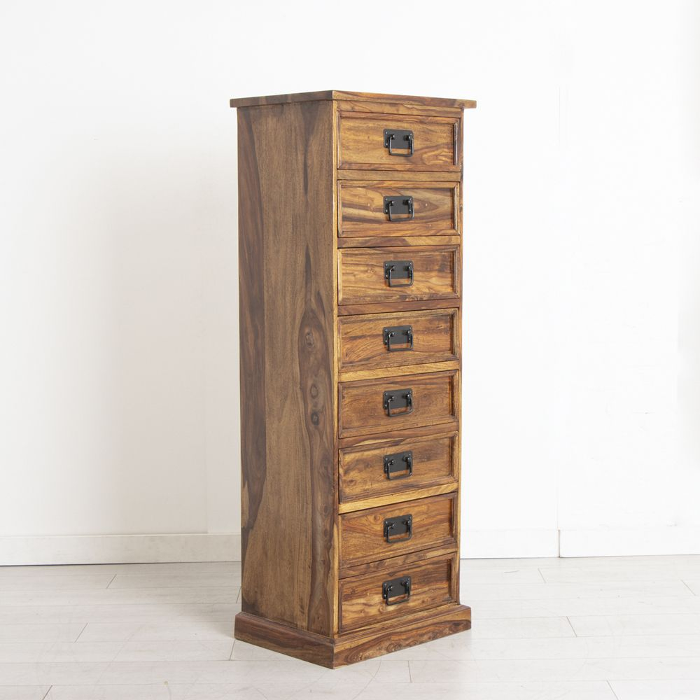 Contemporary 8 Drawer Cabinet Made From Indian Sheesham Wood intended for