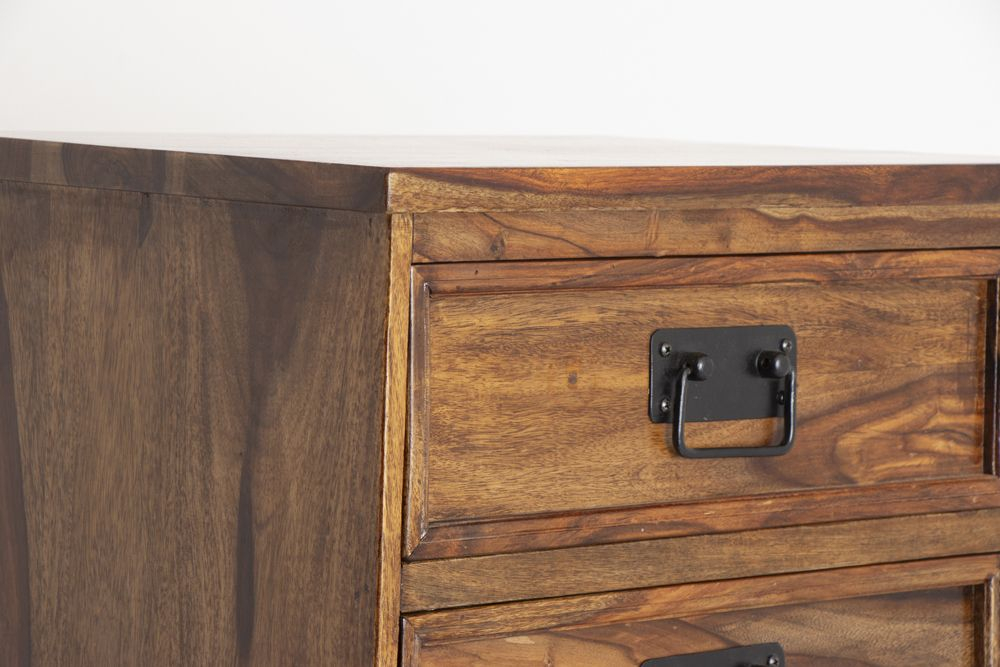 Contemporary 8 Drawer Cabinet Made From Indian Sheesham Wood pertaining to