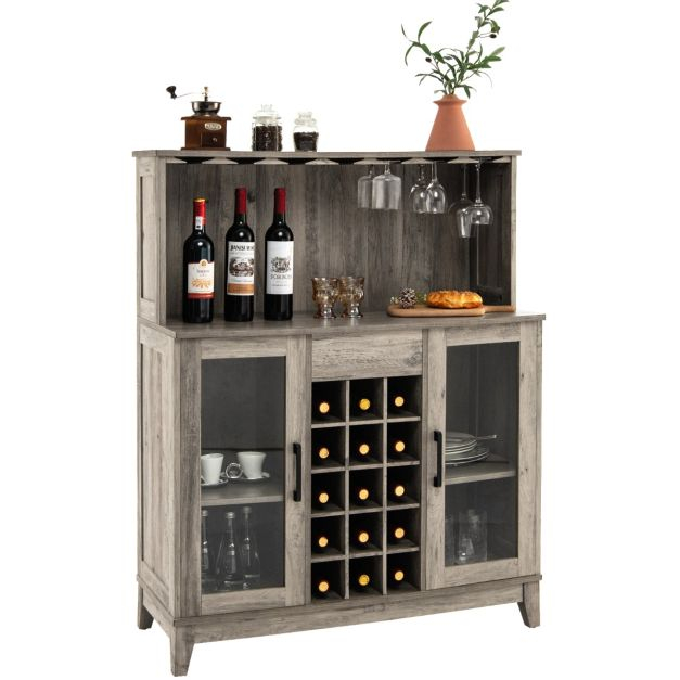 Costway Buffet Bar Cabinet With 2-Door Storage Sideboard For Kitchen ... throughout Storage Solutions Exploring the Costway Cabinet