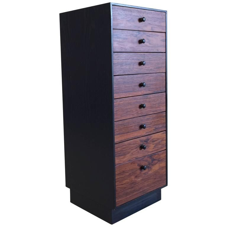 David Parmalee For Founders Eight-Drawer Cabinet Rosewood And Black ... within