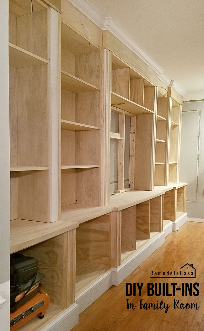 Diy - Built-Ins - Complete Details Of How To Build An Entire Wall Of ... within Building Your Dream Display Exploring Gastown Shelving Unit Configurations