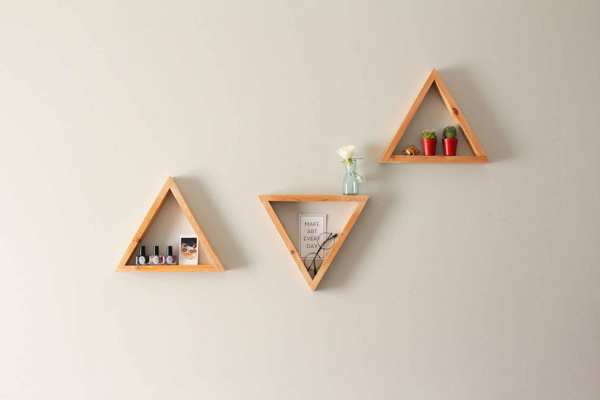 Diy Triangle Shelves For Design*Sponge | Fish &Amp; Bull throughout Designing with Tilde Triangle Shelves Maximizing Space and Aesthetics