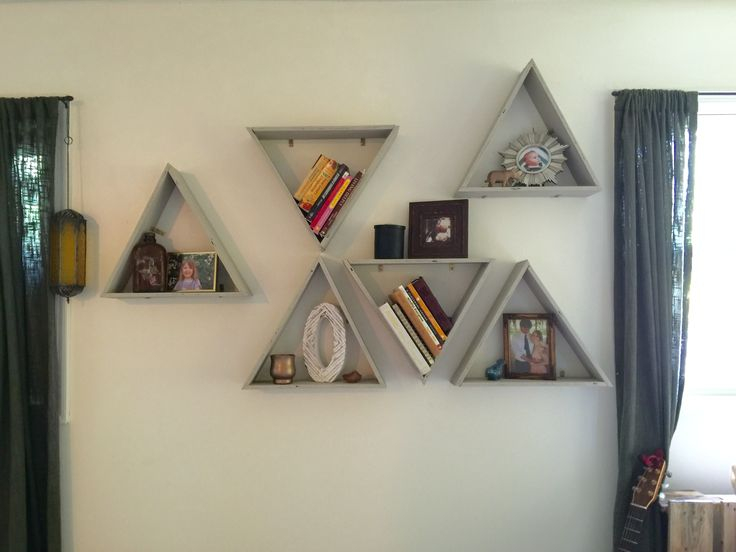 Diy Triangle Shelves | Shelves, Floating Shelves, Triangle Shelf in