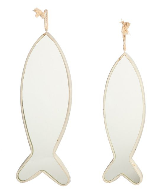 Fish Hanging Wall Mirror - Set Of Two | Wall Mirrors Set, Fish Shapes ... in