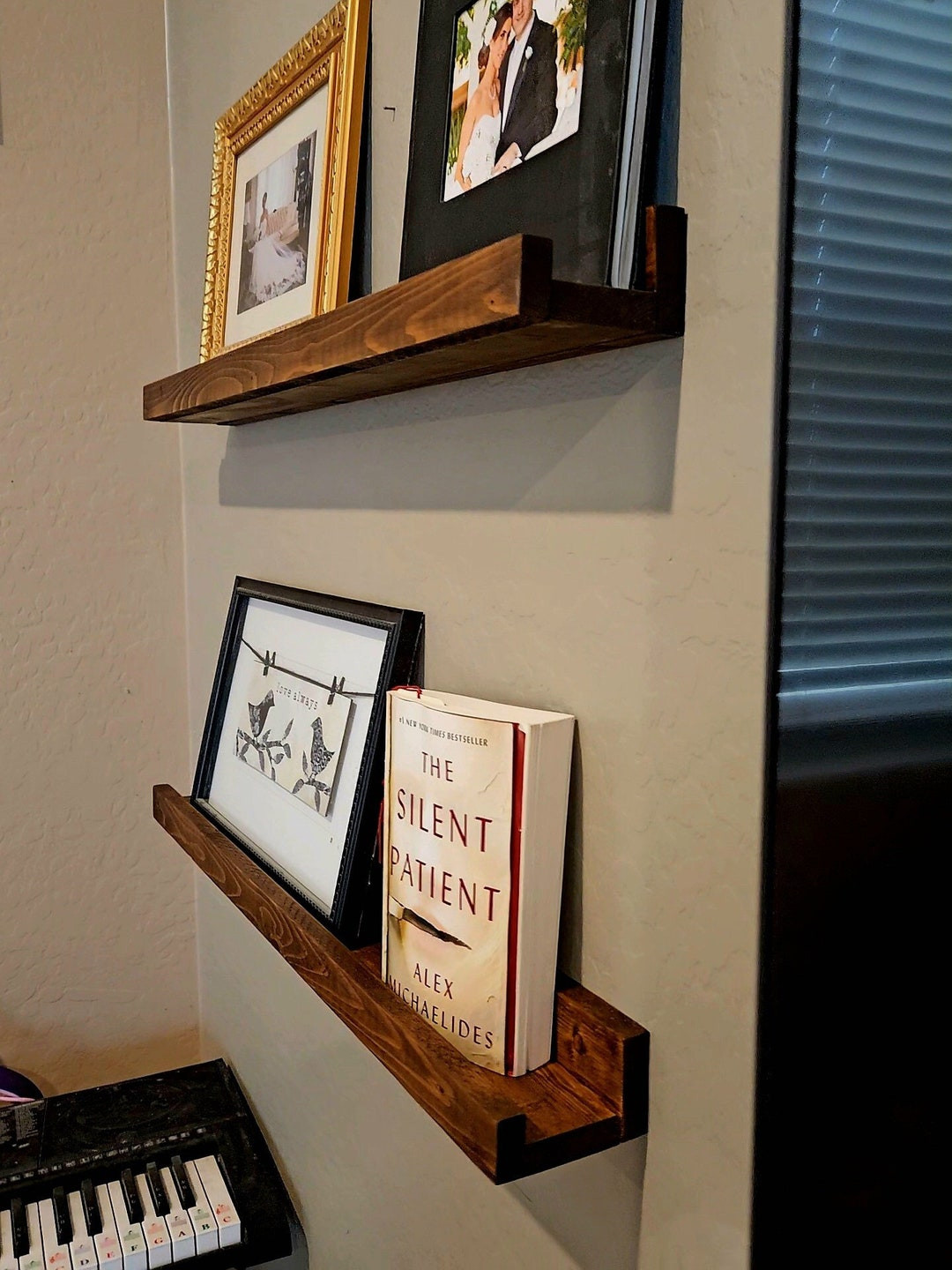 Floating Ledge Shelf 3.5, Photo Ledge Wooden Shelf Book Ledge Wall ... pertaining to Designing with Intent Maximizing Space with an InPlace Floating Picture Ledge