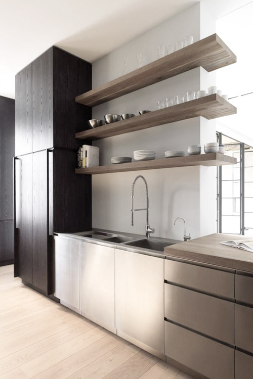 Floating Stainless Steel Kitchen Shelves - Ideas On Foter in