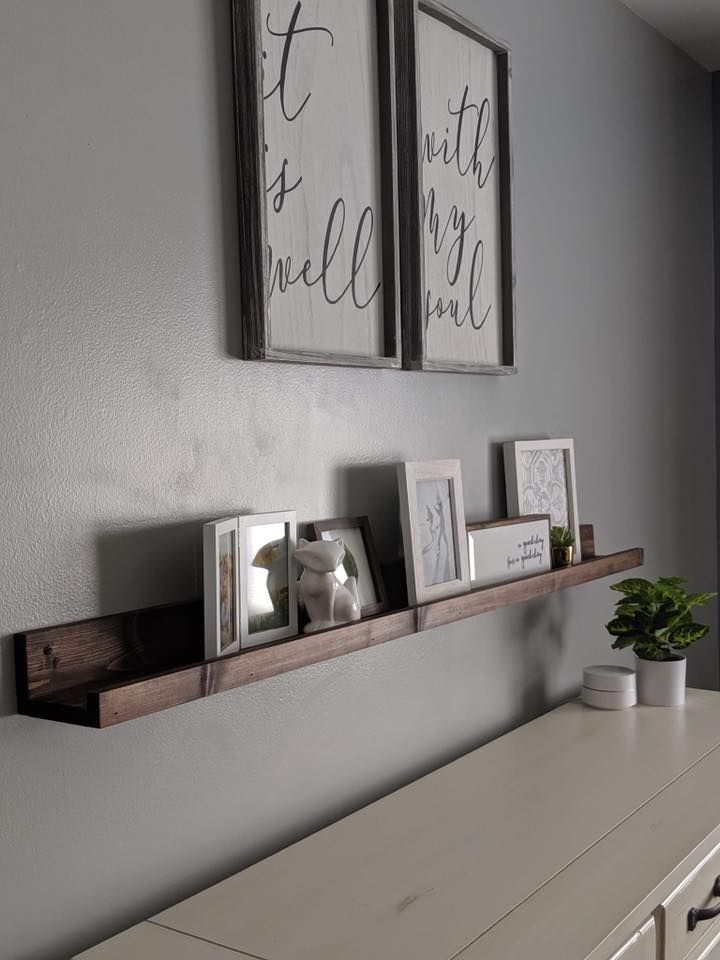 Free Shipping Rustic Floating Ledge Shelf Photo Ledge - Etsy | Picture ... with Designing with Intent Maximizing Space with an InPlace Floating Picture Ledge