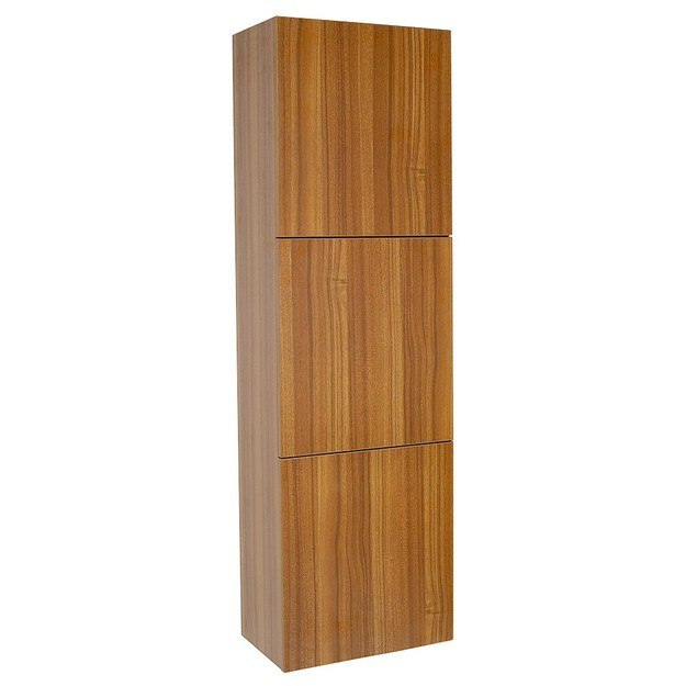 Fresca Fst8090Tk Teak Bathroom Linen Side Cabinet W/ 3 Large Storage ... for