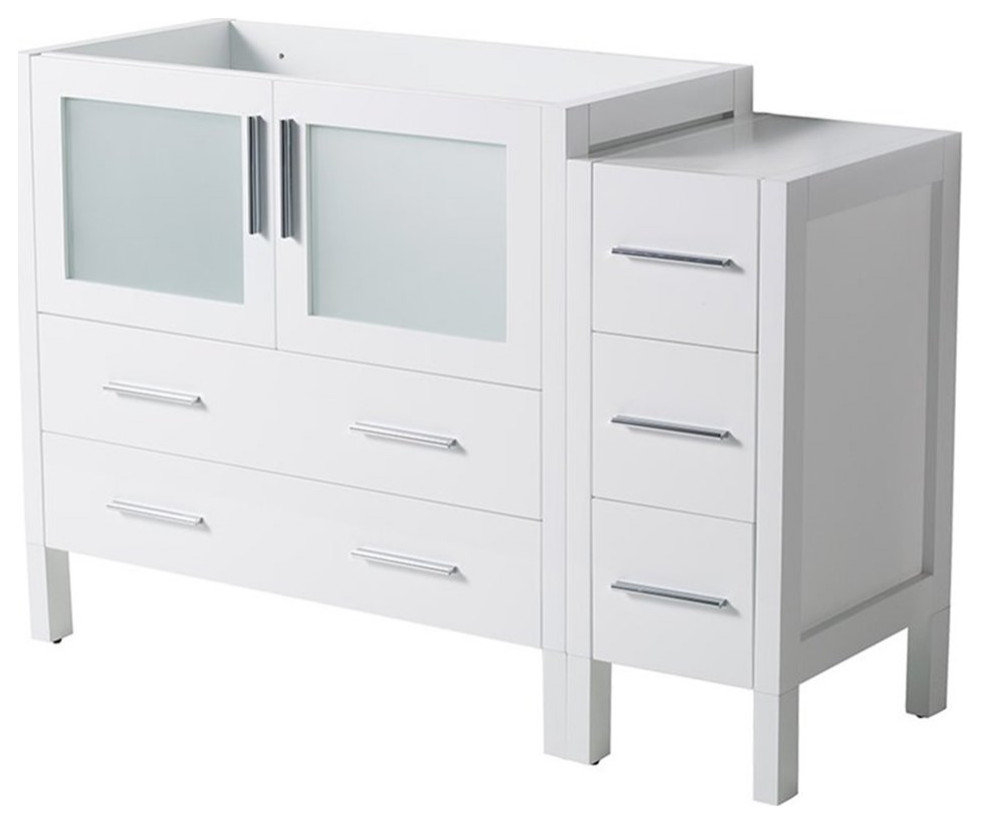 Fresca Torino 48" White Modern Bathroom Cabinets - Contemporary ... intended for