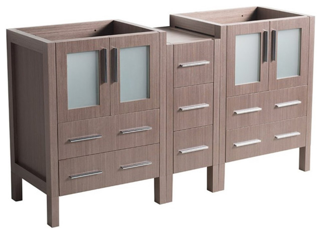 Fresca Torino 60" Gray Oak Modern Bathroom Cabinets - Contemporary ... in