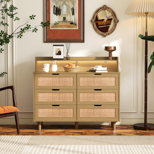 Gewnee Rattan Storage Cabinet - Tropical - Storage Cabinets - By Gewnee ... inside