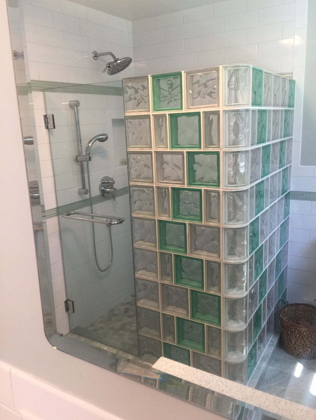 Glass Block Shower Wall Kits - Glass Designs intended for Designing for Privacy How Glass Walls Change Bathrooms