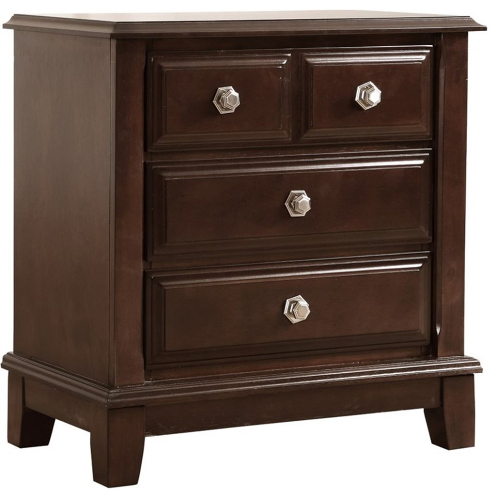 Glory Furniture Ashford 3 Drawer Nightstand In Cappuccino ... with regard to Materials and Craftsmanship Behind Glory Furniture Night Stands