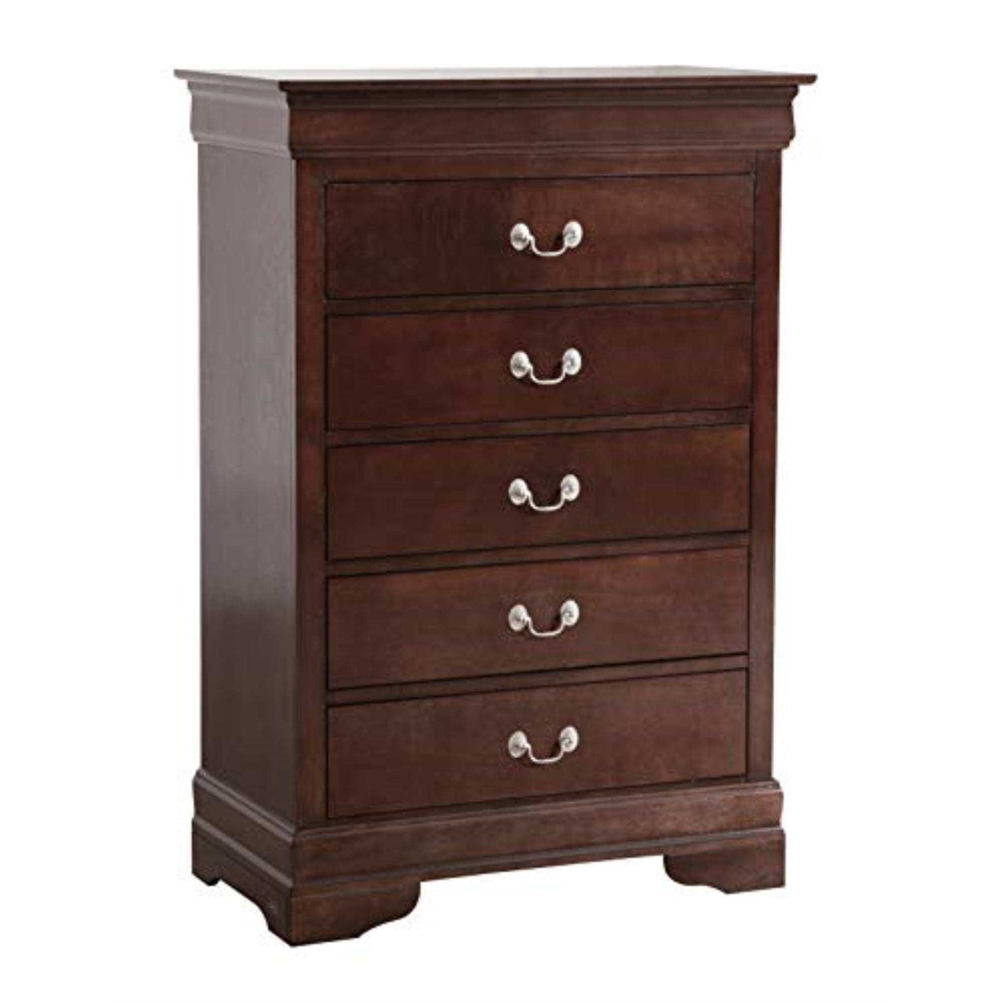 Glory Furniture Louis Phillipe 5 Drawer Chest In Cappuccino - Walmart.com in Unpacking the Craftsmanship Behind the Louis Phillipe Cappuccino Dresser