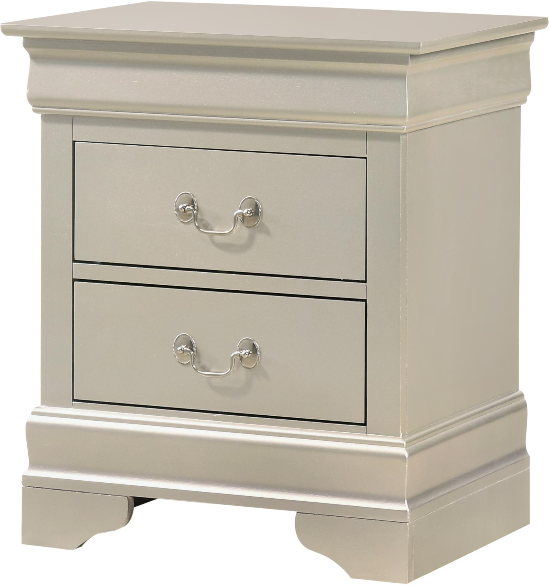 Glory Furniture Louisphillipe Nightstand, Champagne | 1Stopbedrooms inside