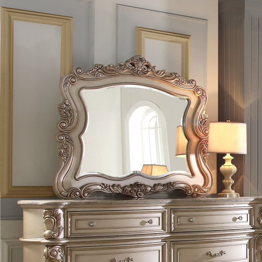 Gorsedd Mirror By Acme | 1Stopbedrooms throughout Crafting Ambiance How an ACMEGorsedd Mirror Transforms Your Space