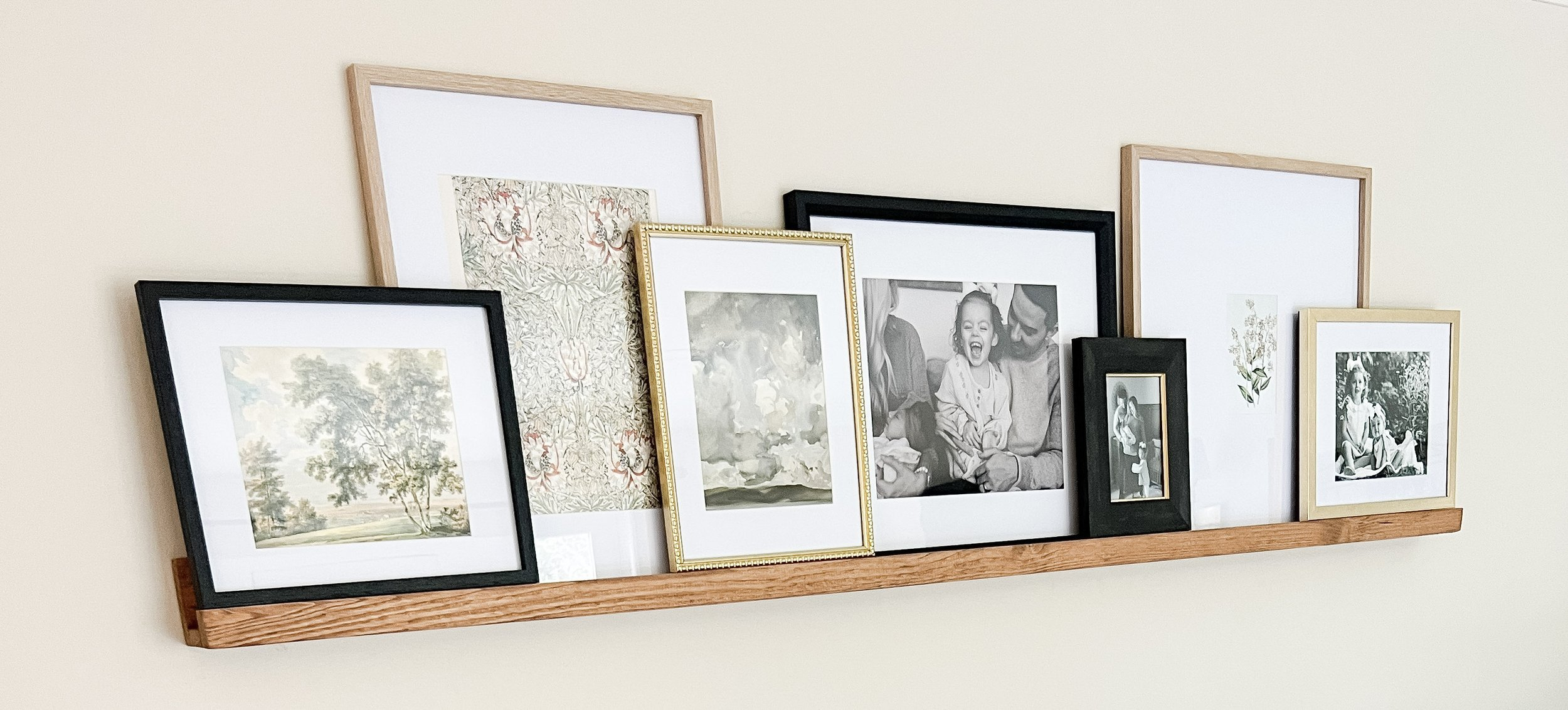 How To Style A Floating Ledge Shelf + Perfect Frames For This Project ... regarding