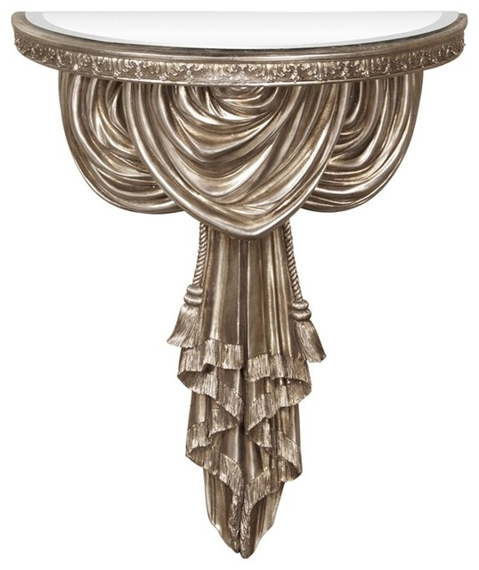 Howard Elliott Antique Silver Mirrored Wall Shelf - Traditional ... inside The Art of Display Practical Applications for the Howard Elliott Mirrored Shelf
