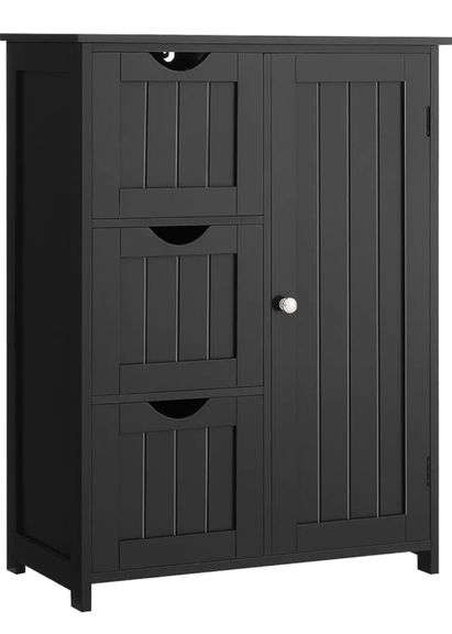 Iwell Bathroom Cabinet, Floor Storage Cabinet With 1 Door &Amp; 3 Drawers ... inside Unveiling the Secrets of the Danver Wood Bathroom Floor Storage Cabinet A Comprehensive Guide