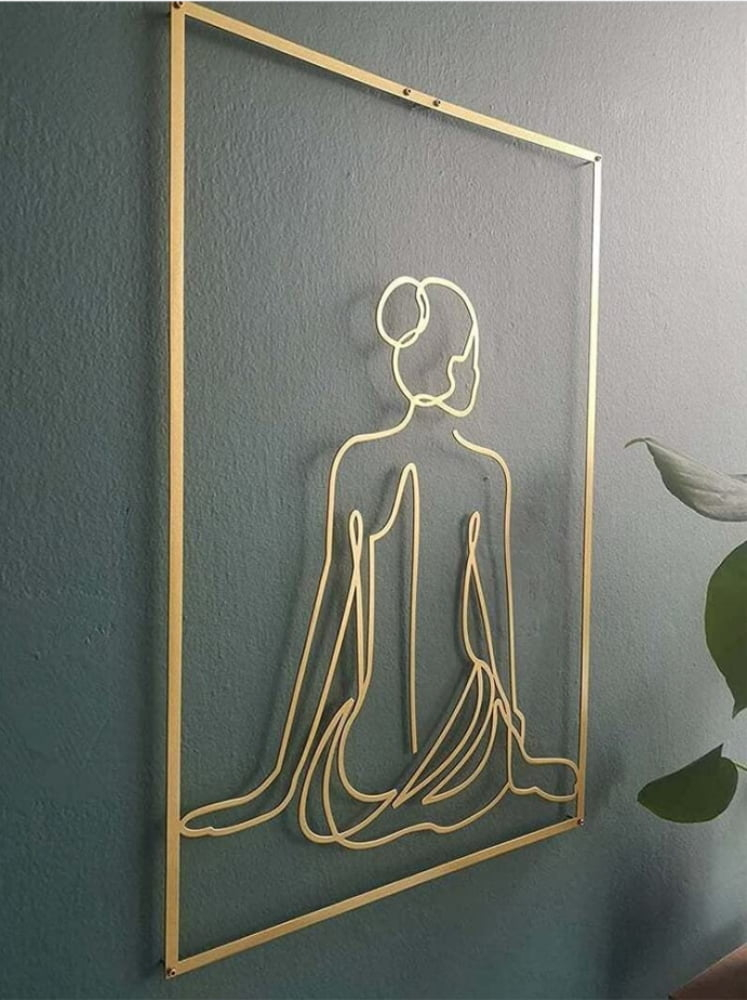 Latady Gold Female Wall Decor Set Abstract Woman's Body Shape Wall ... with regard to Unveiling the Essence of Elegance in Iron Woman Wall Sculptures A Deep Dive