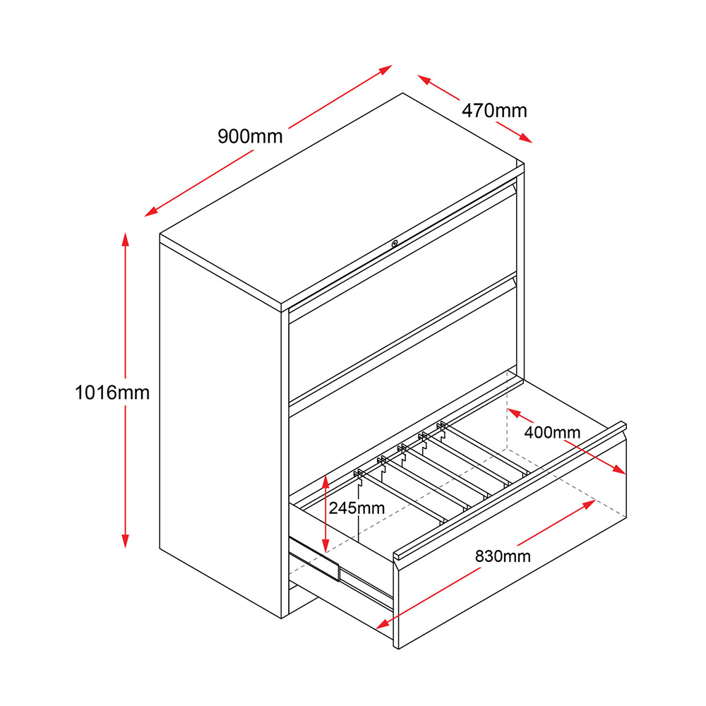 Lateral Filing Cabinet - 3 Drawer - Office Furniture Wa intended for Drawer Depth Discovering the Storage Potential of the GDF Studio Cabinet