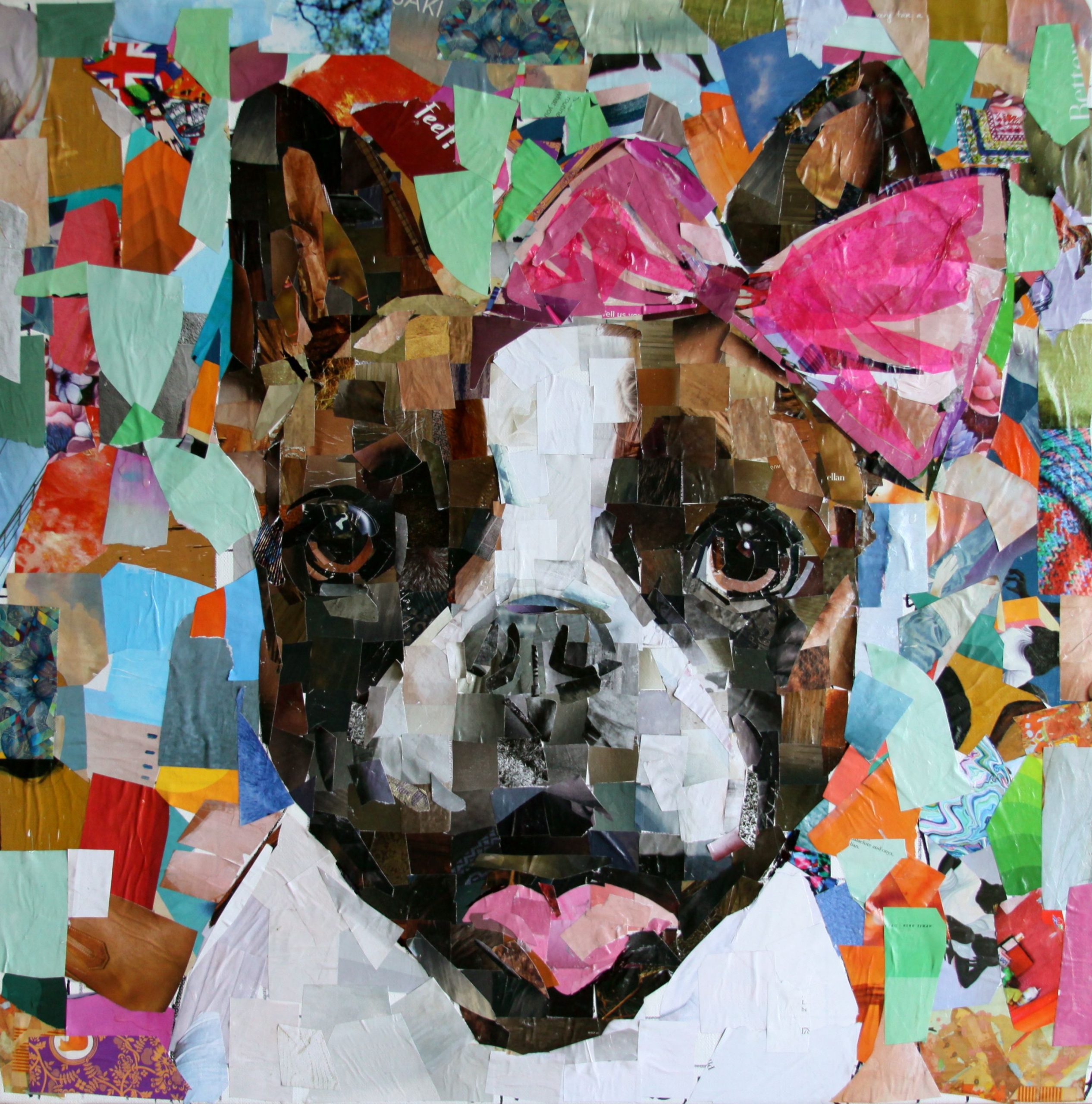 Little Frenchie Zoey. French Bulldog. Collage On Canvas. Custom Art Pet ... with French Bulldog Collage Composition Mastering the Art of Arrangement