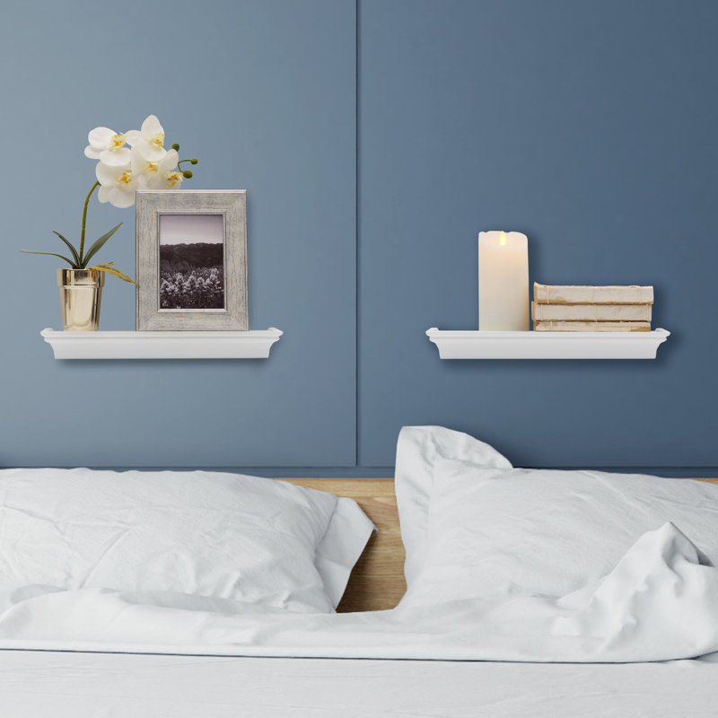Melannco 2 Pieces Arlington Floating Wall Shelves For Bedroom, Living ... pertaining to The Ultimate Guide to Choosing the Right Arlington Floating Shelves for Your Home