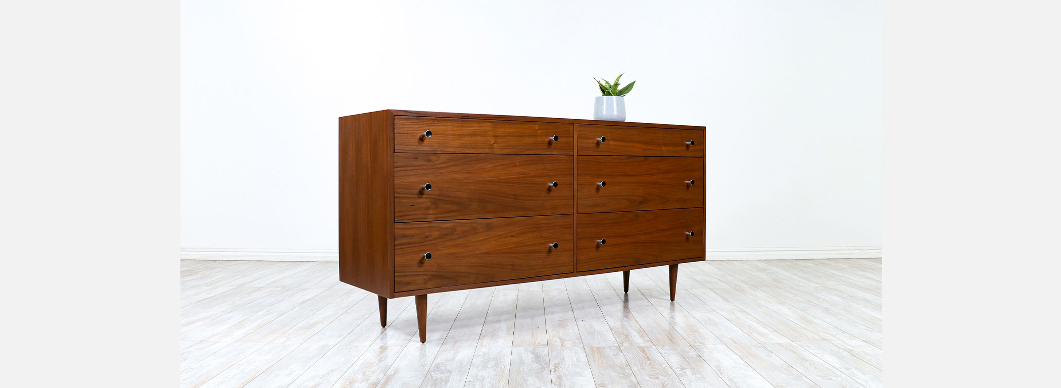 Mid-Century Modern Walnut Dresser By Milo Baughman | Danish Modern L.a. within