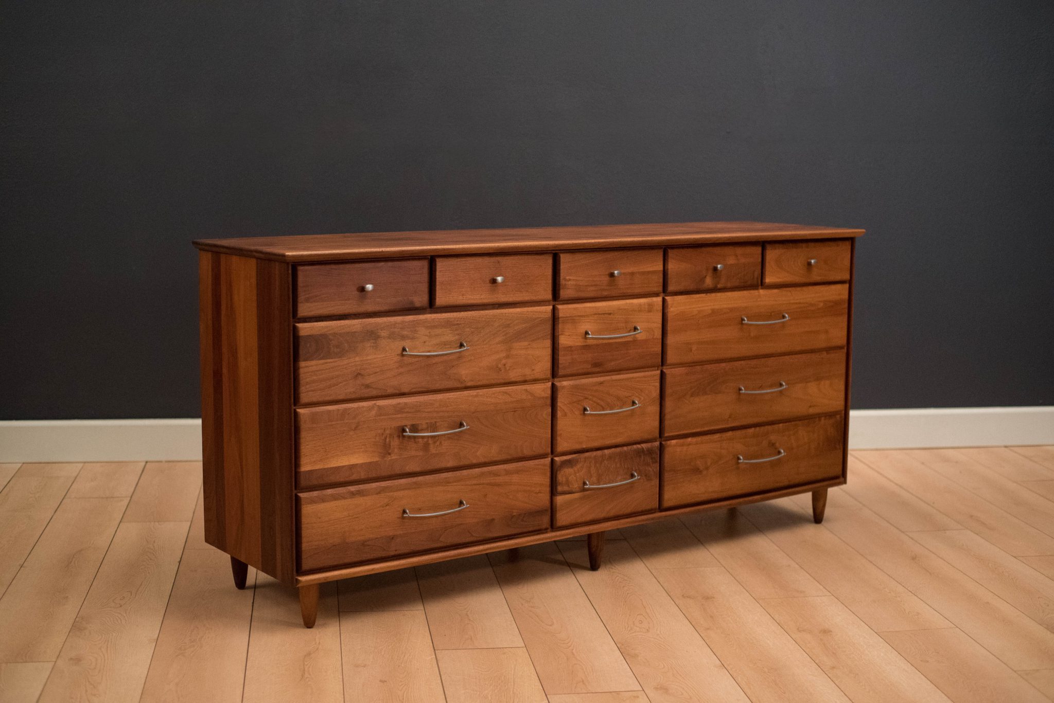 Mid Century Solid Walnut Dresser - Mid Century Maddist within