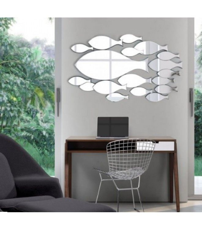 Modern Oceanic Fish Shapes Wall Mirror | Home Decor, Zuo Modern, Mirror ... for