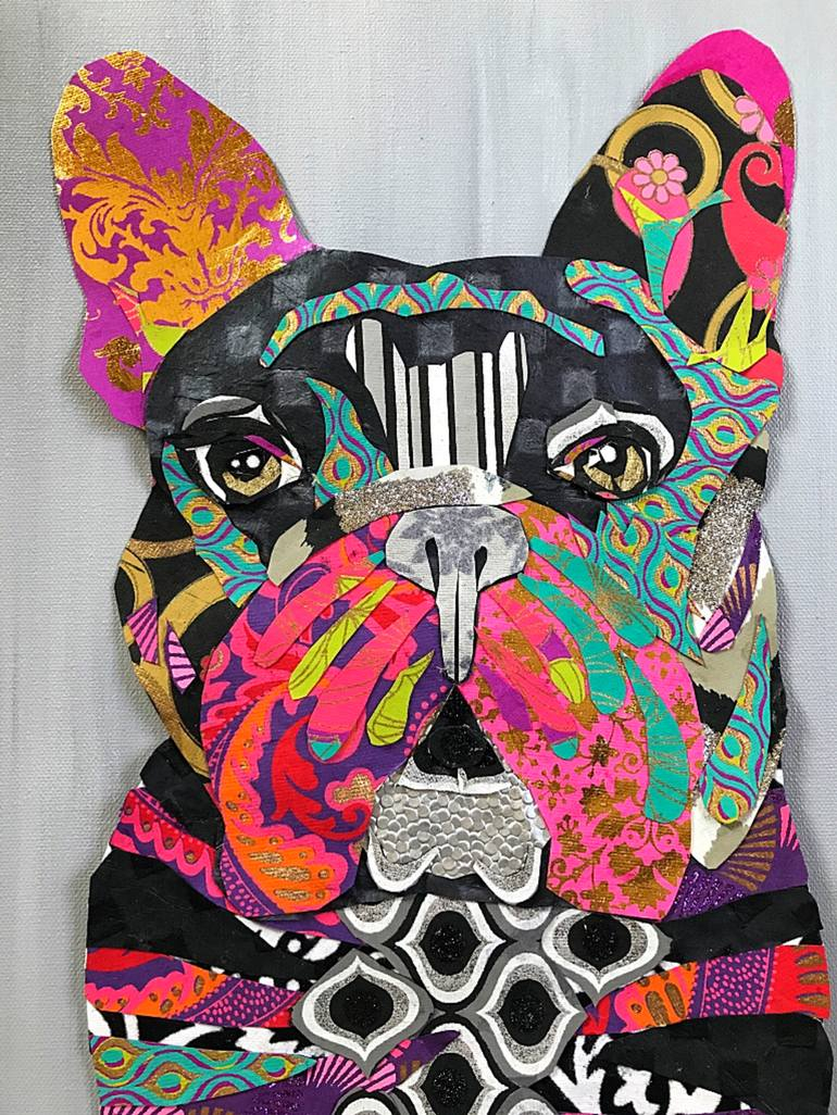 Mr. Milo, The French Bulldog Collage By Jan Barzottini | Saatchi Art with regard to
