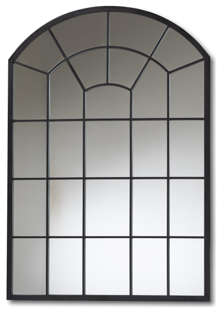 Nerina Modern And Contemporary Black Metal Accent Wall Mirror ... in