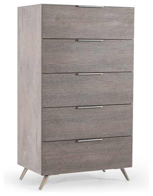 Nova Domus Bronx Italian Modern Faux Concrete And Grey Chest ... for Exploring Design Aesthetics The Nova Domus Berlin Chest Brings to Your Home
