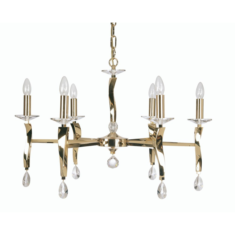 Oaks Lighting Aire 6 Light Chandelier Gold | Barnitts regarding Creating Ambiance Understanding the Fair Oaks Luxe Gold Chandelier