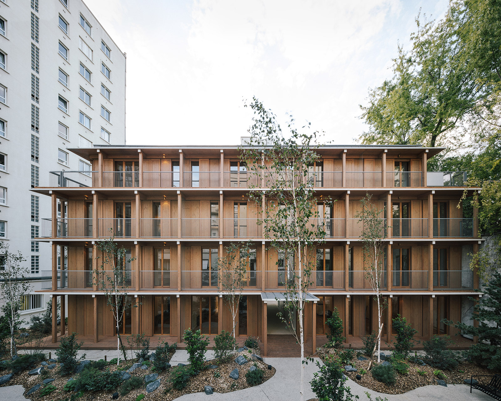 Out Of The Woodwork: Apartment Building In Paris, France By Mars ... with regard to From Flat to Fantastic Mastering Architectural Wall Details