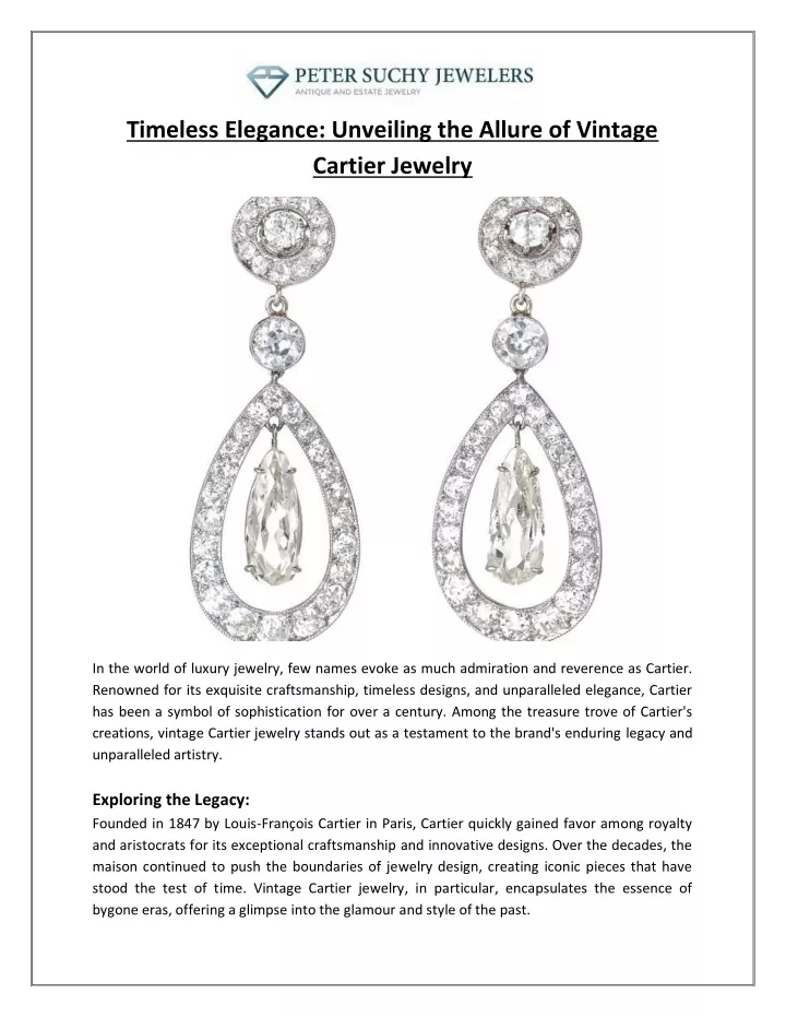 Ppt - Timeless Elegance Unveiling The Allure Of Vintage Cartier Jewelry ... regarding Unveiling the Essence of Elegance in Iron Woman Wall Sculptures A Deep Dive