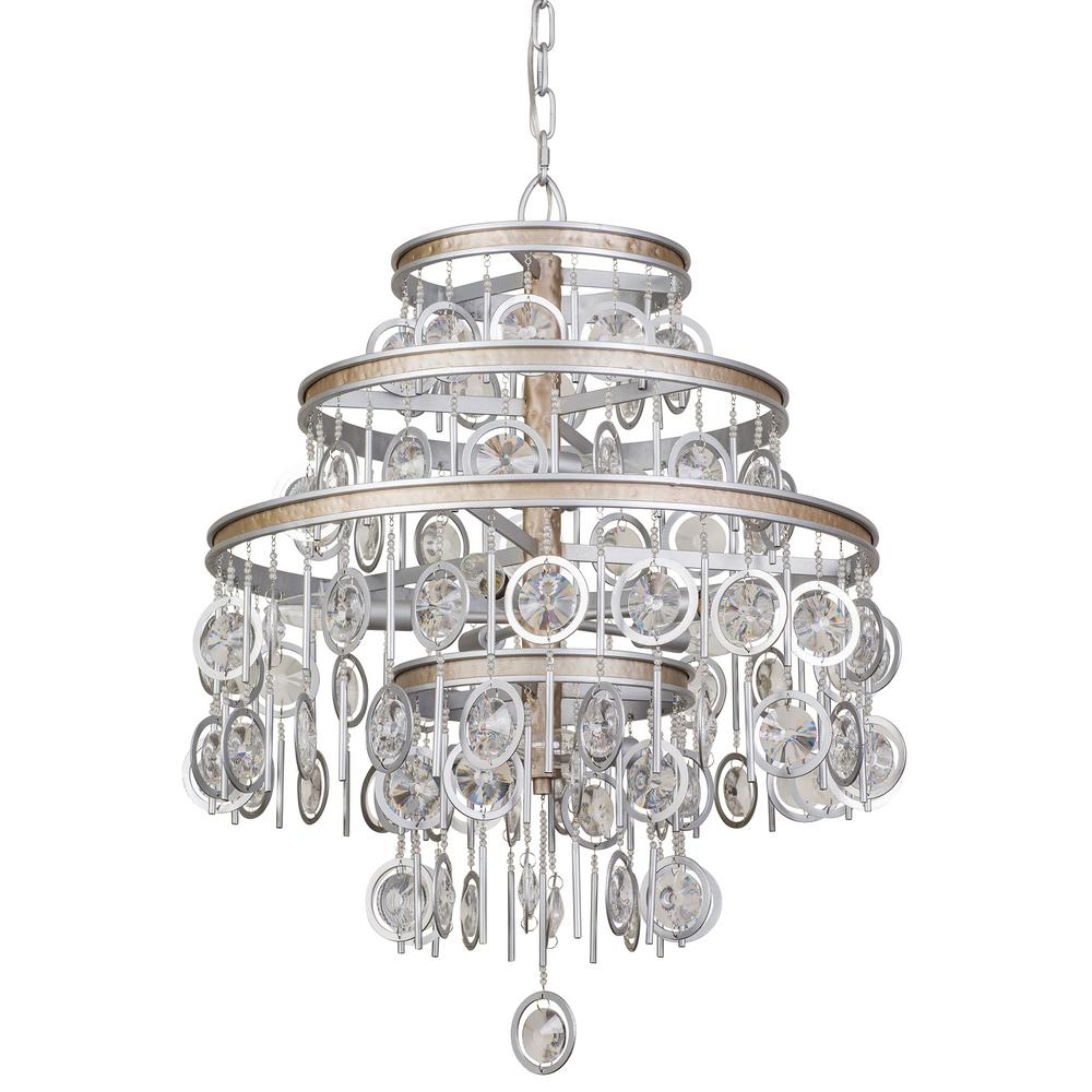 Progress Lighting Anjoux Collection 9-Light Silver Ridge Chandelier ... with