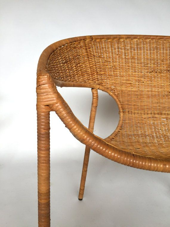 Rare Sculptural Vintage Mid Century Modern Rattan Wicker Scoop Lounge ... inside Unveiling the Allure of the Mignon Mid-Century Modern Rattan Chest