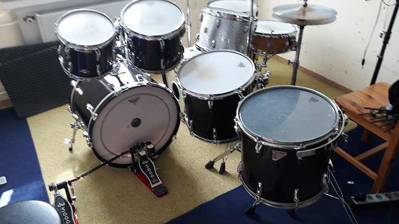 Remo Mastertouch Drum Set Ca. 1988/89 Schwarz | Reverb intended for Rhythmic Circles II Mastering the Art of Two-Piece Drum Set Performance