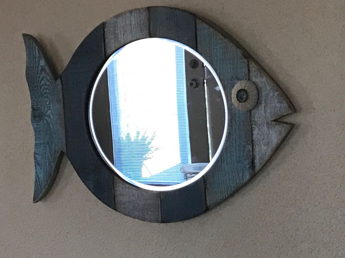 Rustic, Beachy, Fish Mirror | Espejos Madera, Espejos De Pared ... in Designing with Purpose How a Fish Mirror Shapes Coastal Decor
