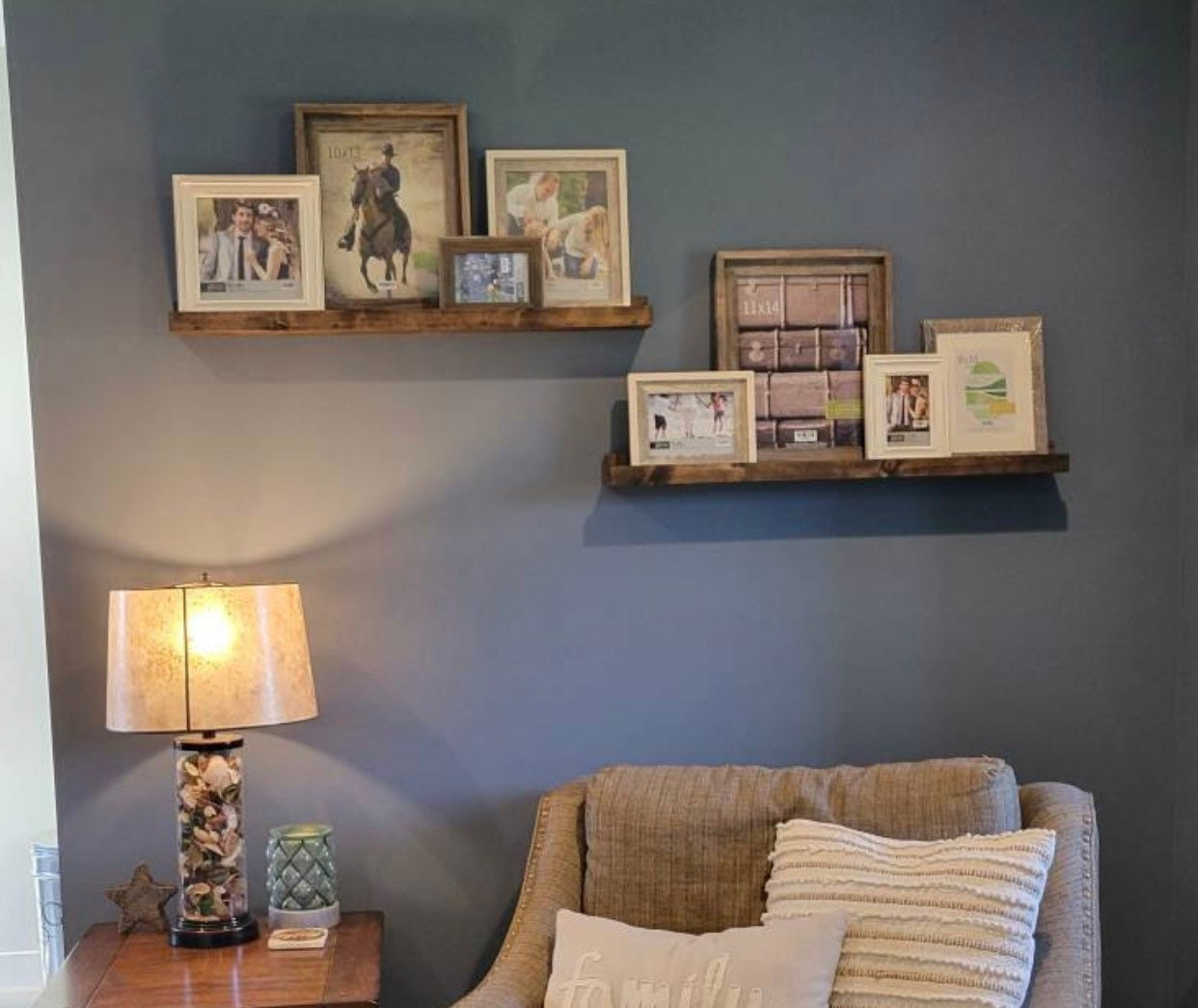 Rustic Floating Ledge Shelf | Photo Ledge | Book Ledge | Floating ... in