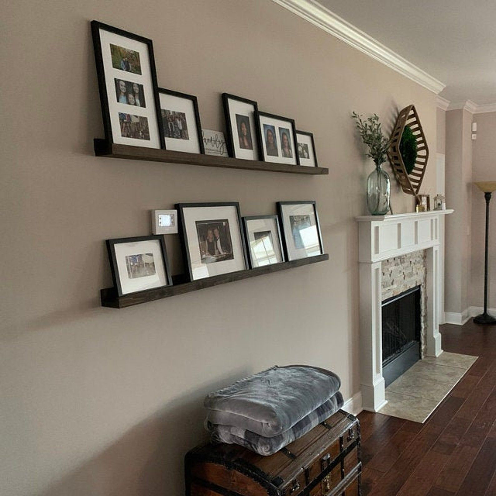 Rustic Floating Ledge Shelf Photo Ledge Wooden Shelf | Etsy | Photo ... inside Designing with Intent Maximizing Space with an InPlace Floating Picture Ledge