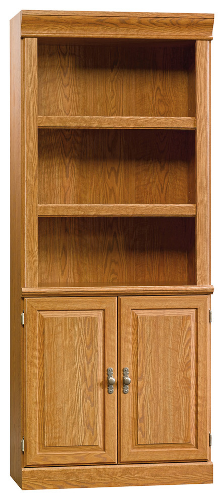 Sauder Orchard Hills 3 Shelf Bookcase In Carolina Oak - Transitional ... with regard to