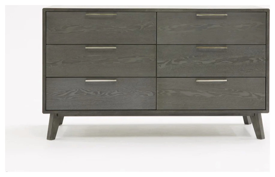 Sean Modern Gray Wash Dresser - Midcentury - Dressers - By Virgil ... intended for The Durability and Design of the Modern Gray Wash Dresser Explained