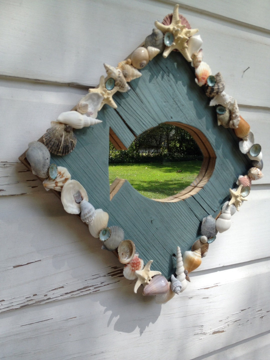 Seashell Fish Mirror/Beach House/Seashell Home Decor - Etsy in Designing with Purpose How a Fish Mirror Shapes Coastal Decor