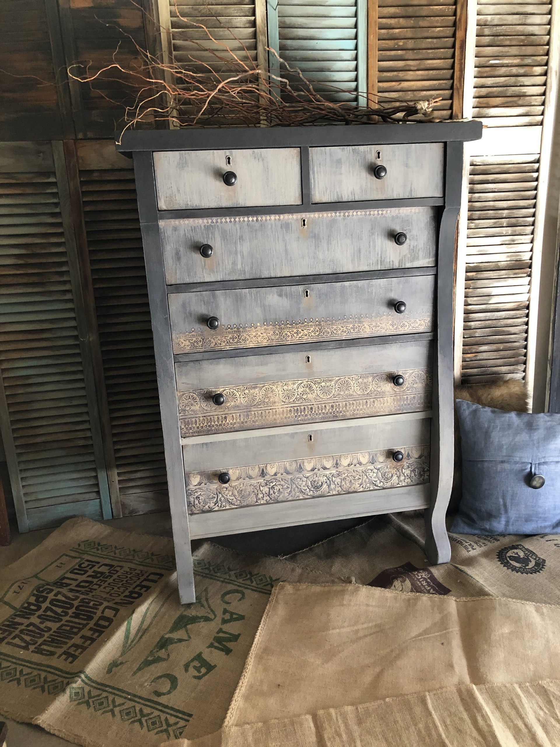 Sold Gorgeous Eastlake Ombre Dresser — Gypsy Bungalow pertaining to Caring for Your Caramel Brown Bungalow Dresser Preserving Beauty and Longevity