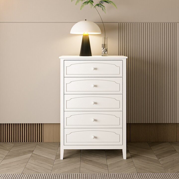 Sunmory Solid Wood 5 Drawers Chest Bedroom Furniture, Drawer Storage ... within Beyond Storage The Hugo 5-Drawer Chest as a Design Element