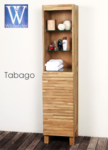 Teak Linen Bathroom Cabinet | Furniture, Tall Cabinet Storage, Teak ... within