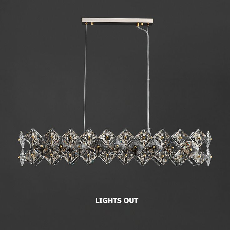The Lights Out Chandelier Is Hanging From A Ceiling pertaining to Transforming Your Kitchen with the Elegance of a 4-Light Linear Island Chandelier